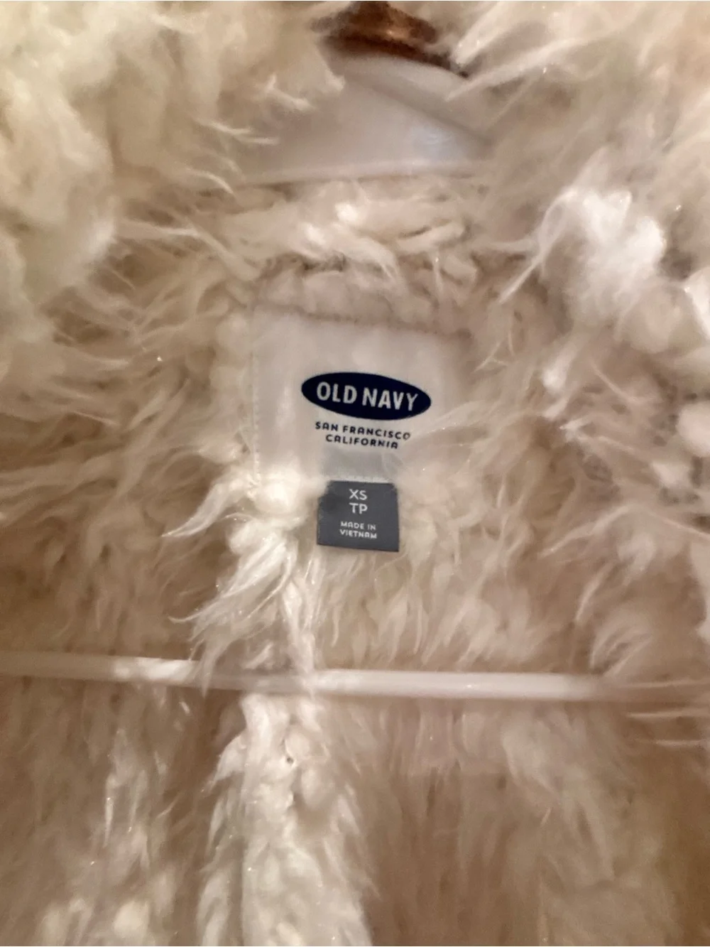 Old Navy Cream Faux Fur /Sued Vest - SO CUTE! New!